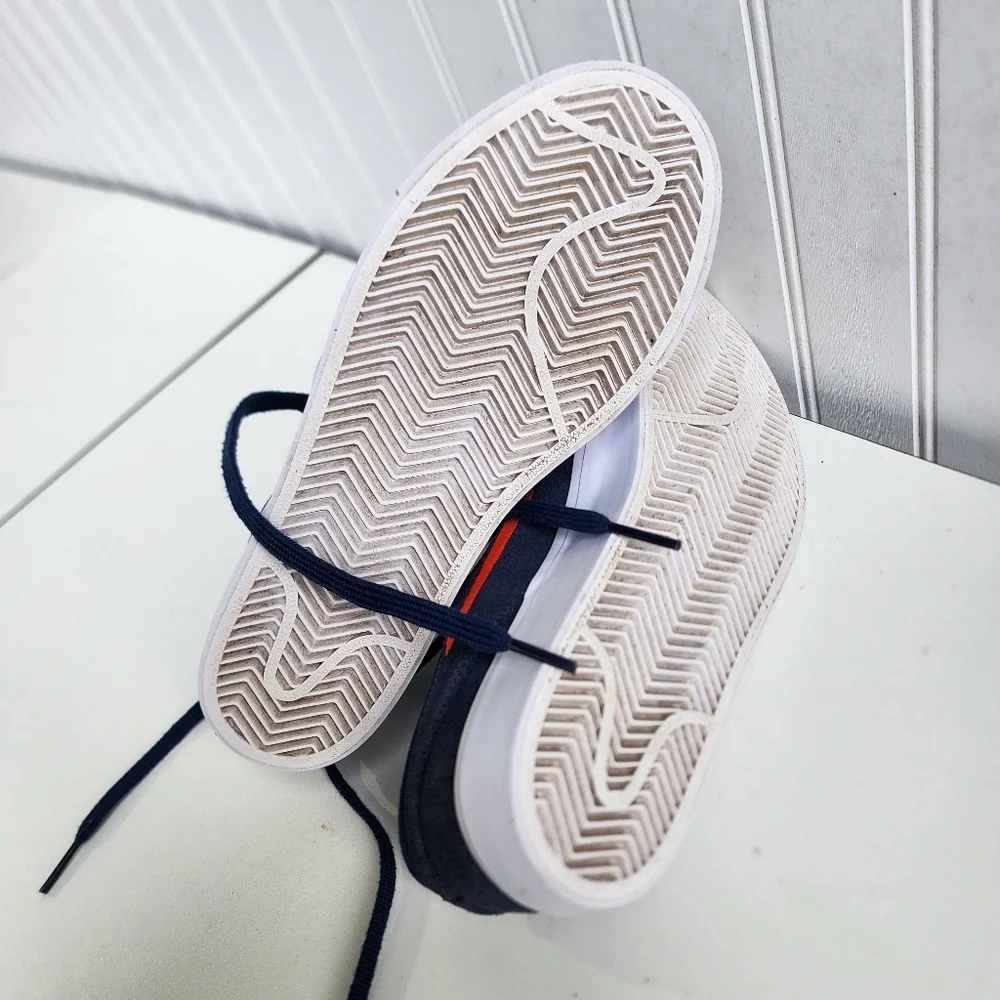 Nike SB Janoski (GS) Navy Blue / Neon Orange Suede Leather Kids Size 5.5 Y